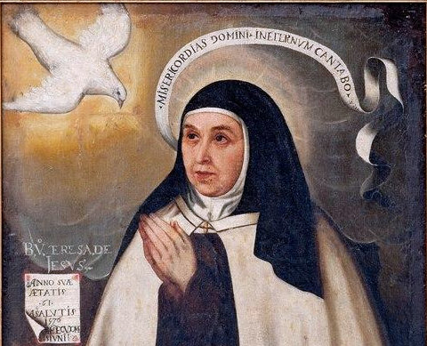 Retrato de Santa Teresa pintado por su contemporáneo Fray Juan de la Miseria