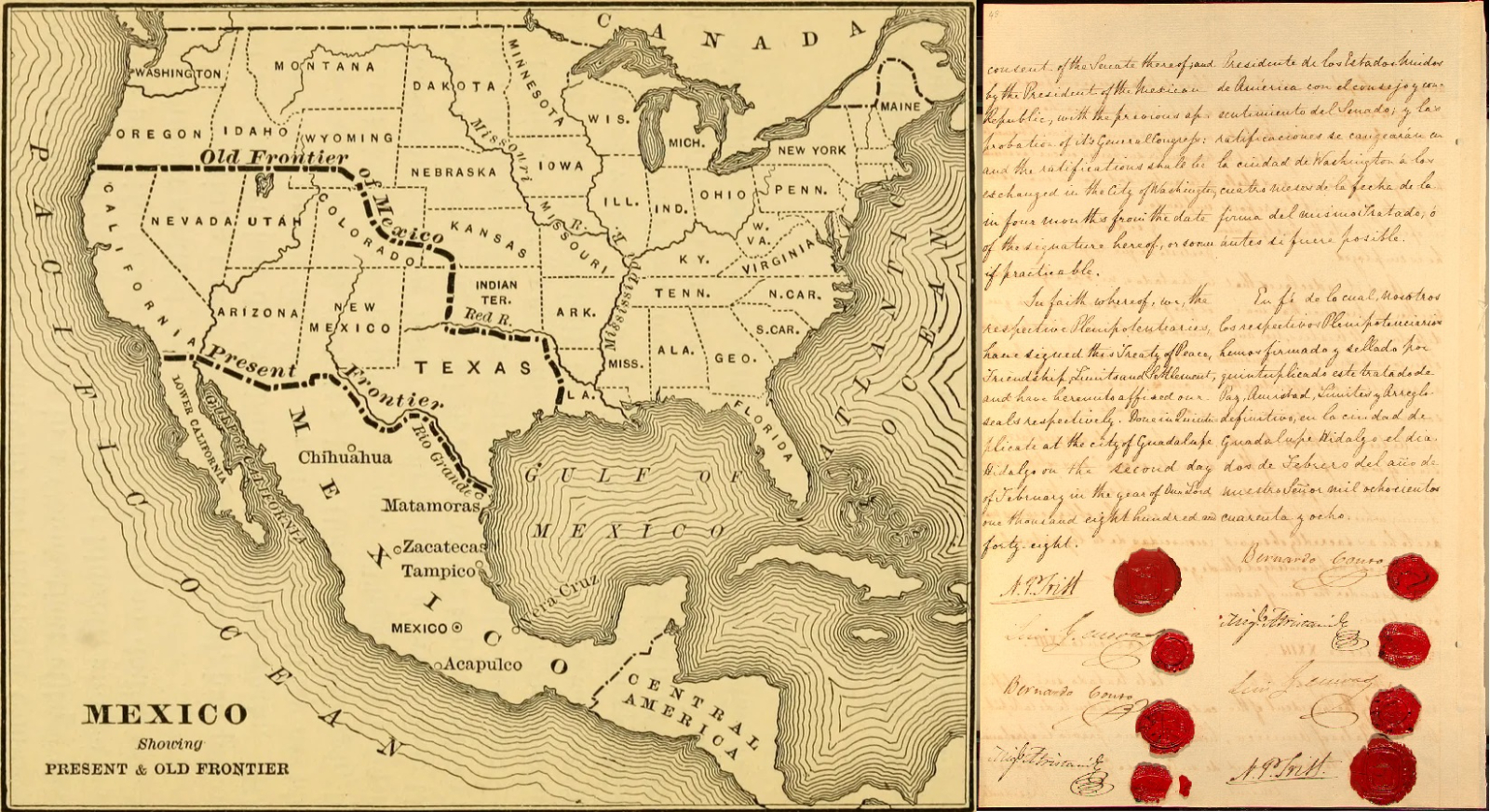 El Tratado de Guadalupe Hidalgo, cuando México cedió la mitad de su territorio a EEUU