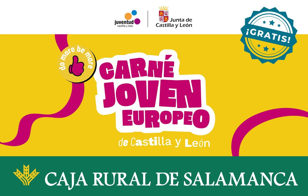 Caja Rural de Salamanca y la Junta de Castilla y León firman un convenio para impulsar el Carné Joven Europeo 