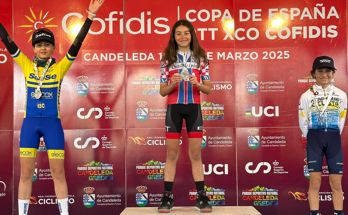 La salmantina Daida García, líder la Copa de España alevín de mountain bike, tras ganar en Candeleda