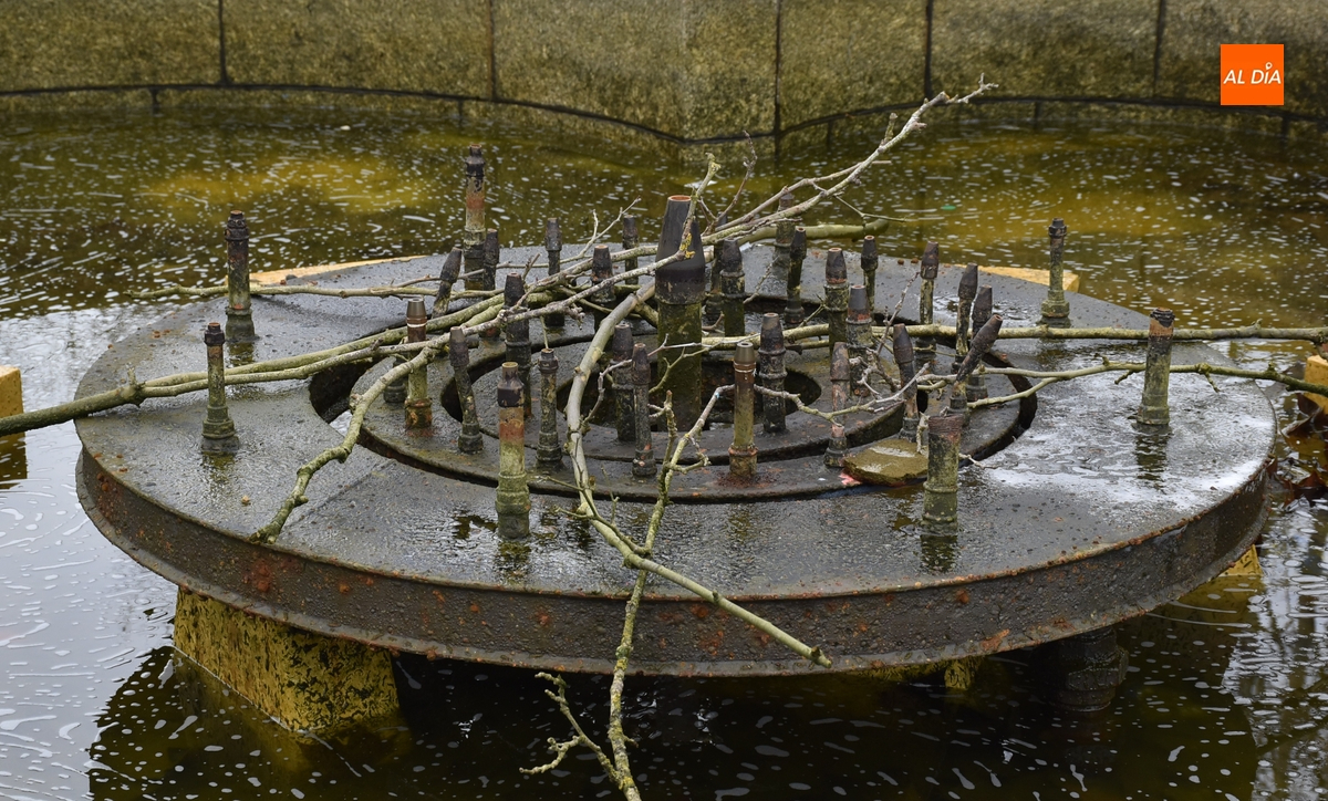 Operarios de Jardines limpian las fuentes municipales tras el paso del Carnaval