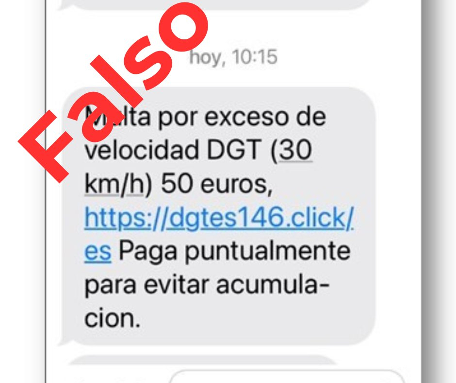  Nueva oleada de mensajes por SMS suplantando a la DGT
