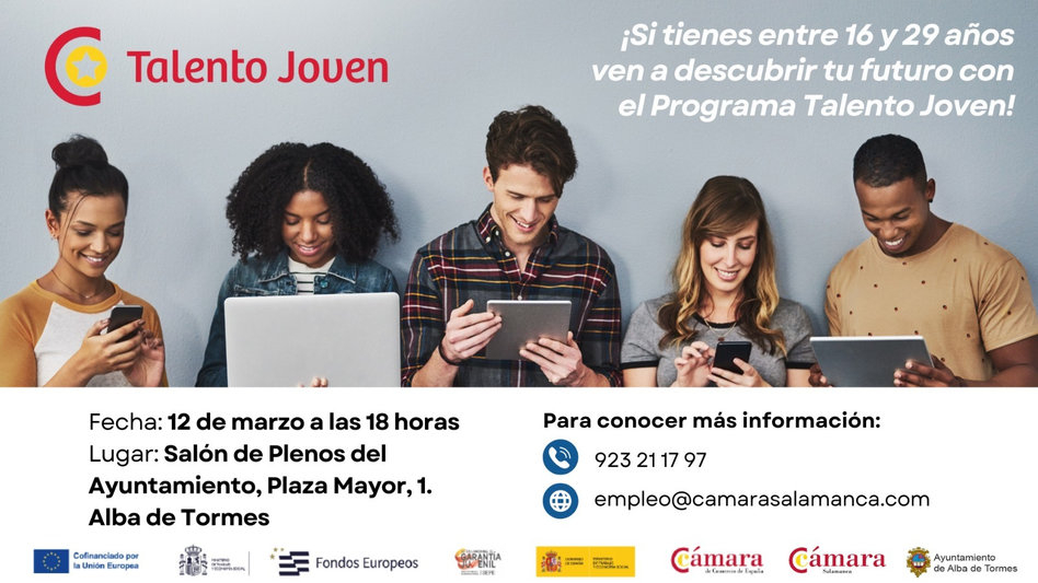 Oportunidades laborales para jóvenes: llega Talento Joven a Alba de Tormes