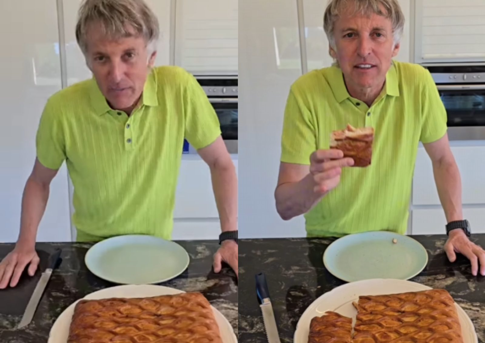 VÍDEO | ¡Pero qué cosa más rica!, Jesús Calleja disfruta y pone en valor el hornazo de Salamanca 