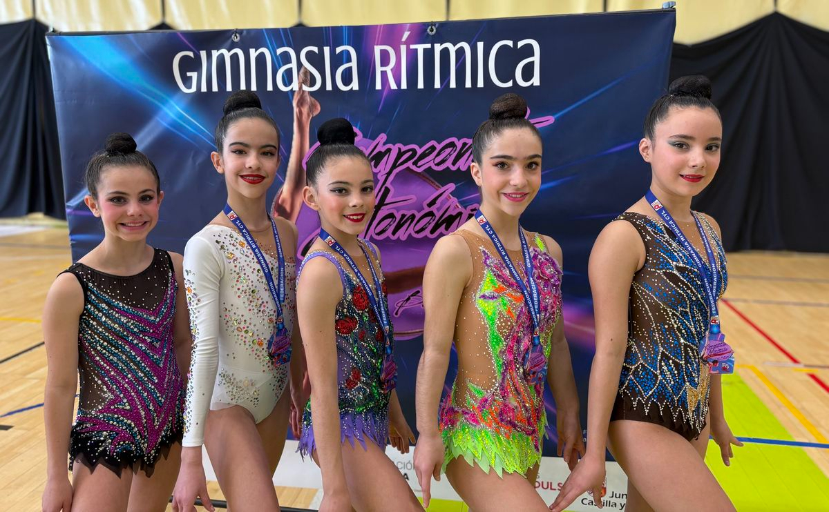 Cuatro medallas para el Club Rítmica Salamanca en el Campeonato de CyL Base 