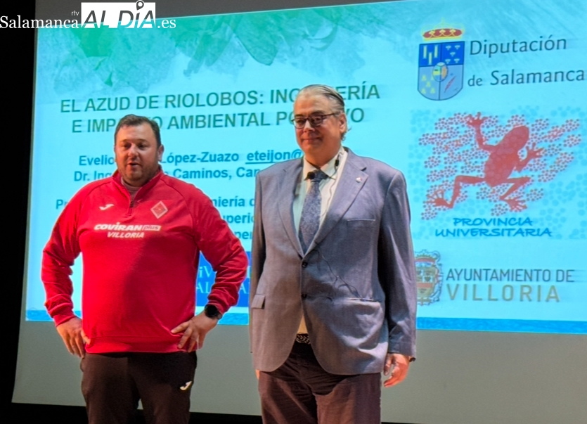 El ingeniero y profesor Evelio Teijón protagoniza una detallada conferencia sobre el Azud de Riolobos en Villoria