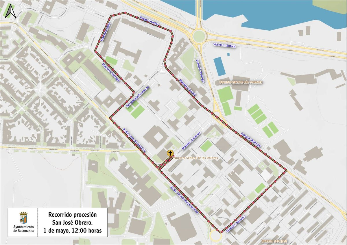 Atención a los cortes de tráfico para este jueves 1 de mayo en Salamanca 