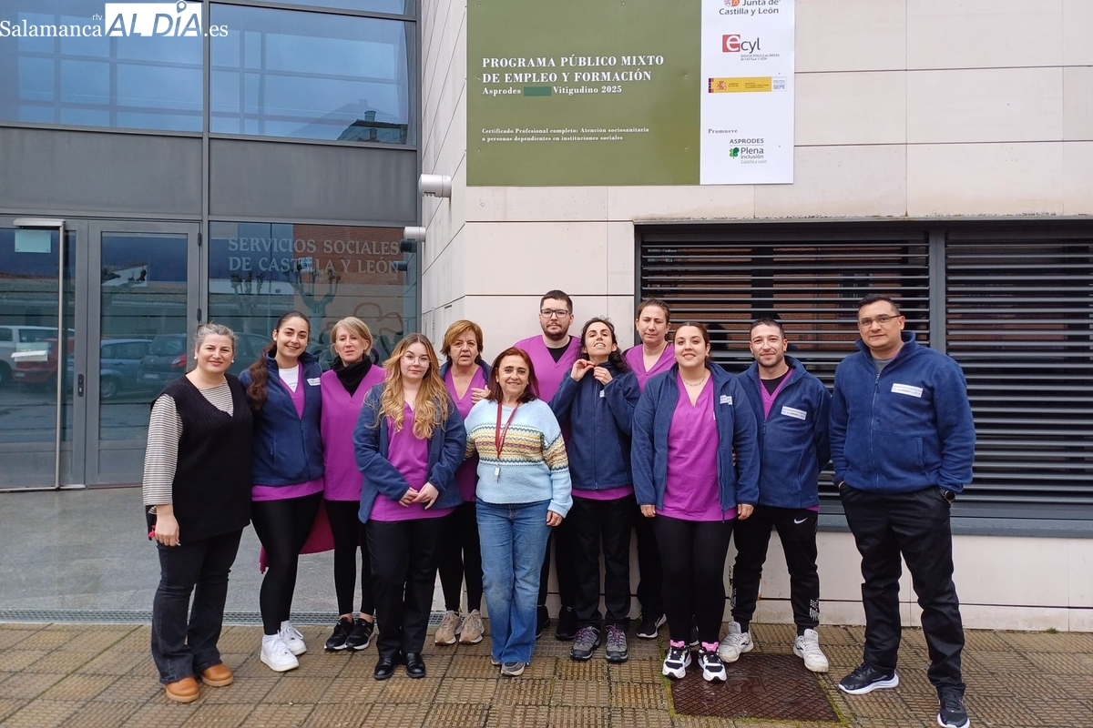 Asprodes impulsa en Vitigudino un taller de Atención Sociosanitaria a Personas Dependientes en Instituciones Sociales