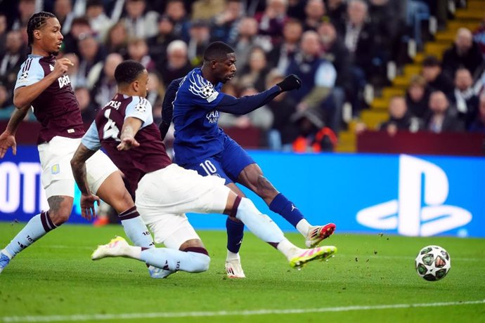 El PSG llega avisado a semifinales de Champions con susto en Villa Park (3-2)