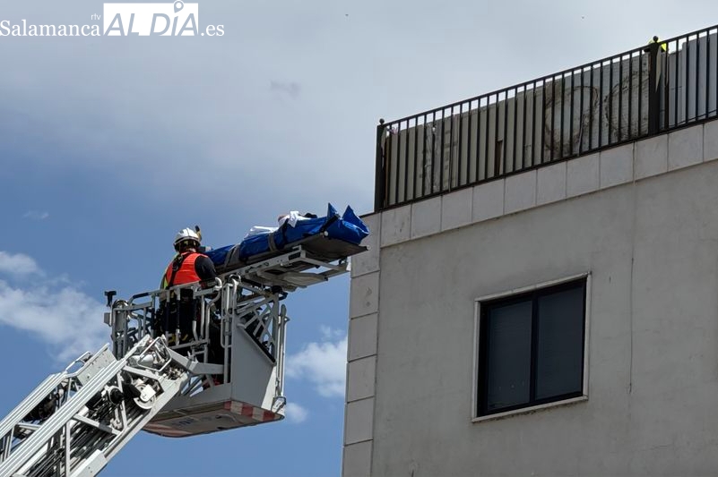 Rescate de altura en Alba de Tormes