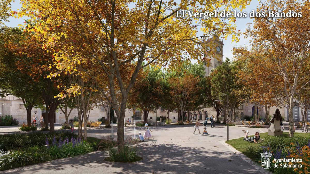 La histórica Plaza de los Bandos se convertirá en un pulmón verde en pleno centro de Salamanca
