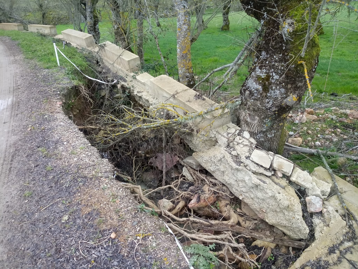 Las Cortes aprueban subsanar los problemas causados por el río Camaces en un camino de Olmedo de Camaces