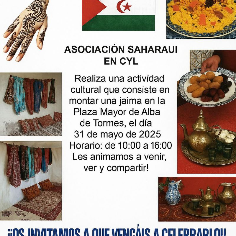 Alba de Tormes abre sus puertas a la cultura saharaui: cuscús, henna y tradición en una jaima