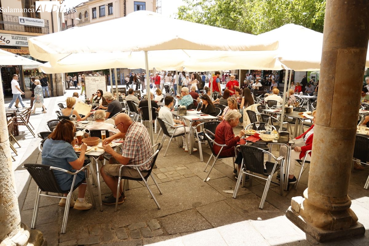 FOTOS | Salmantinos y turistas abarrotan el centro en un domingo soleado 