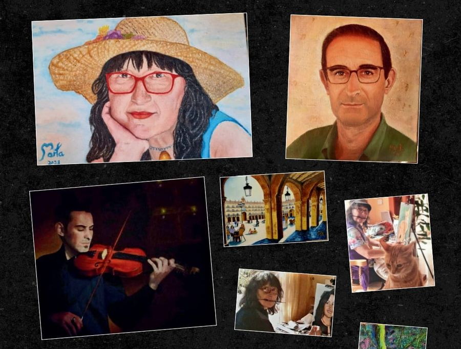 Colores y miradas del alma, la original exposición de Marta Rodríguez que combina música y cuadros al óleo