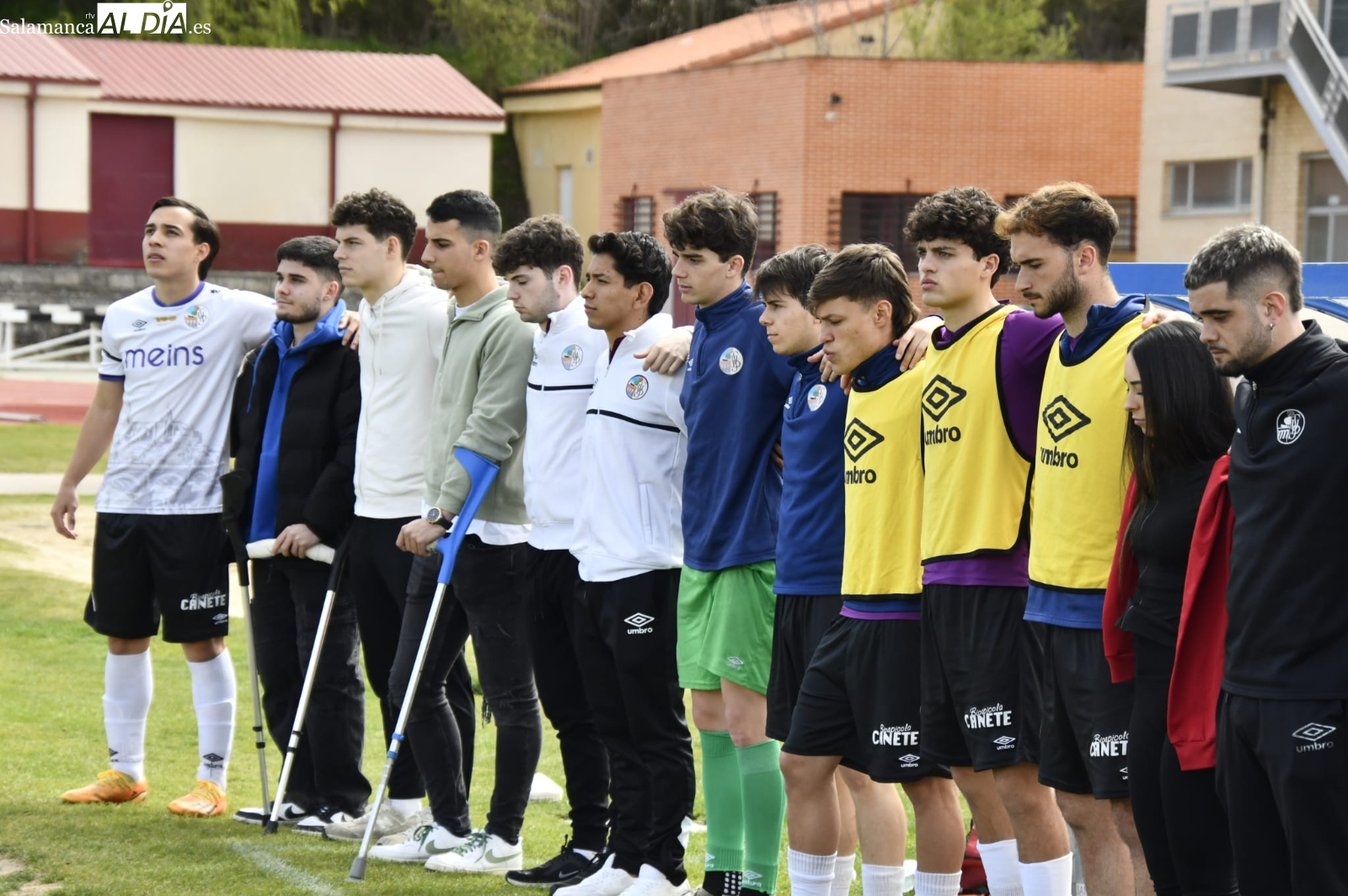 Los canteranos Imanol y Carrasco, entre los que podían dar el salto al primer equipo del Salamanca UDS; Tomy, otro de los jóvenes a seguir