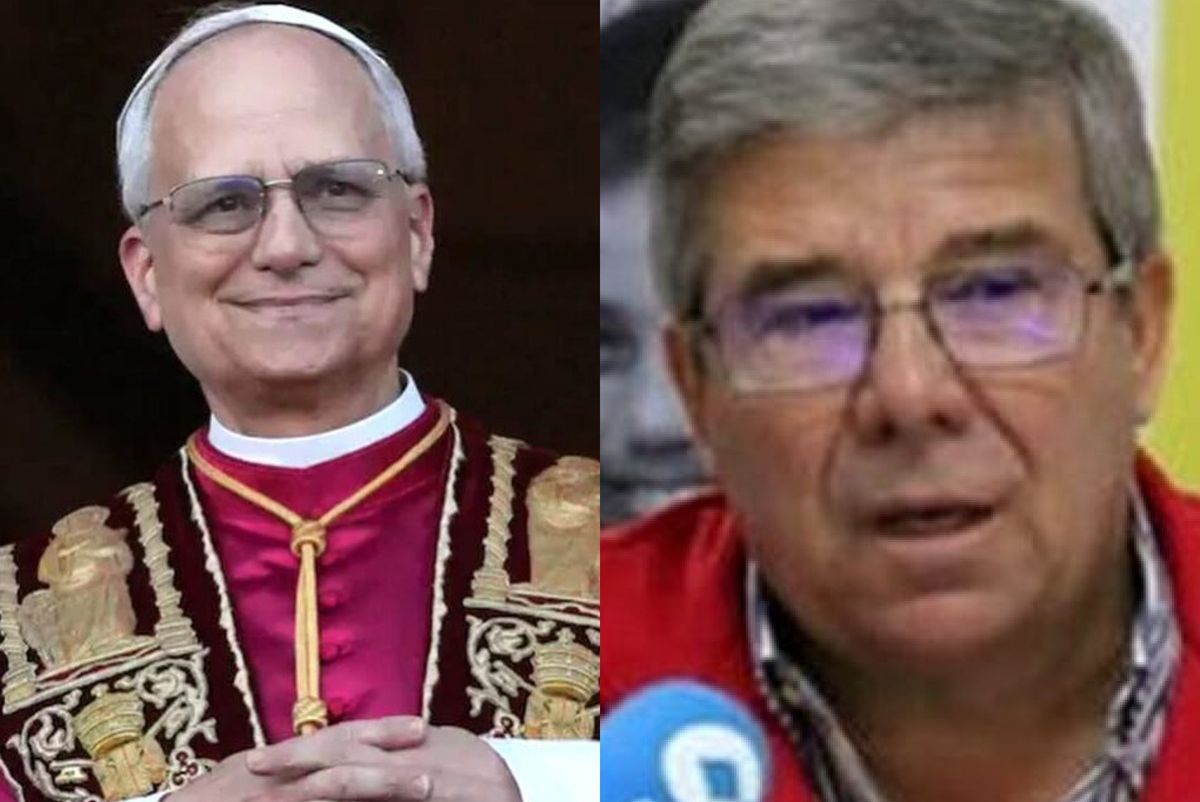 Robert Prevost, nuevo Papa, y el P. Jesús Torres, prior de la comunidad del Colegio San Agustín en Salamanca