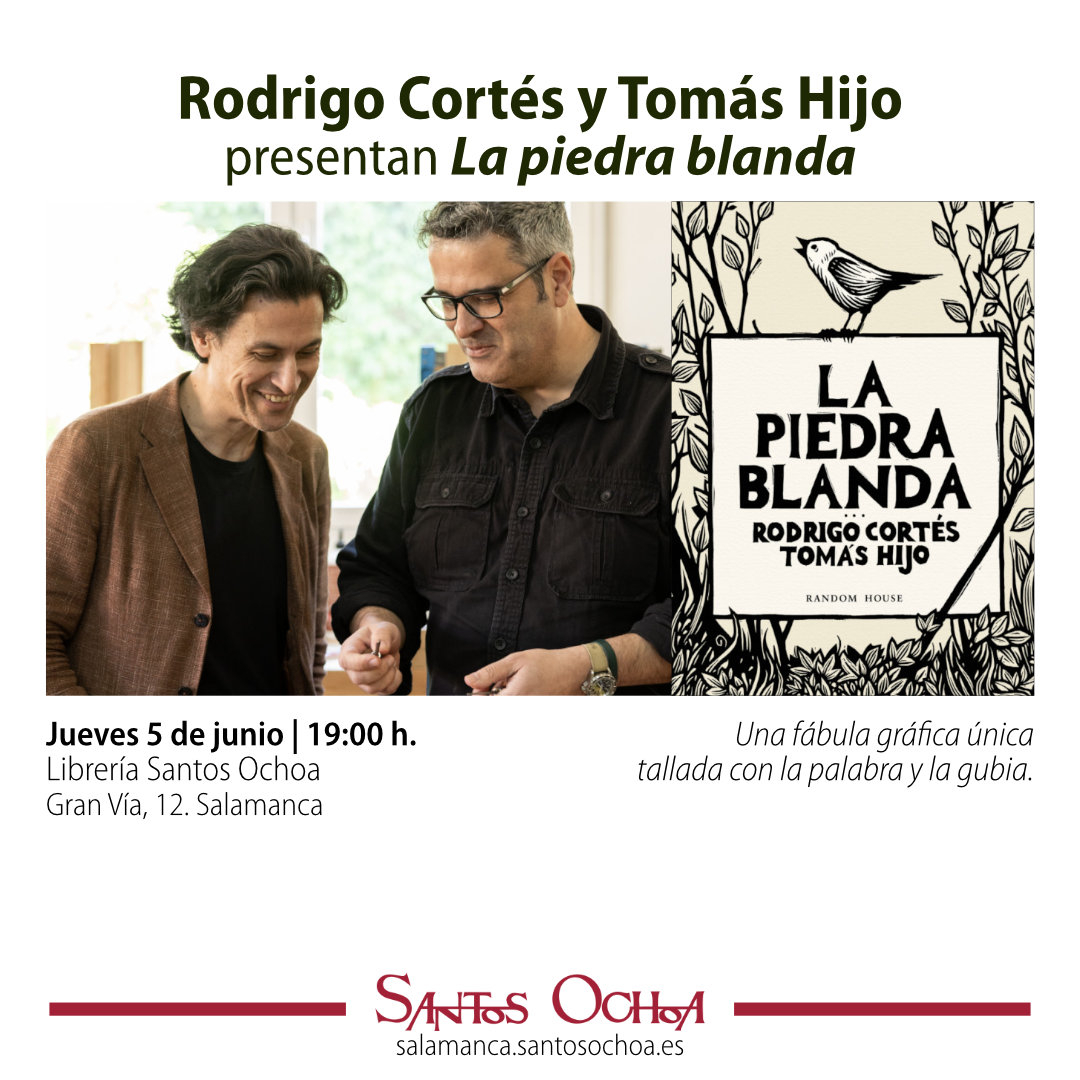 Rodrigo Cortés y Tomás Hijo presentan La piedra blanda este jueves