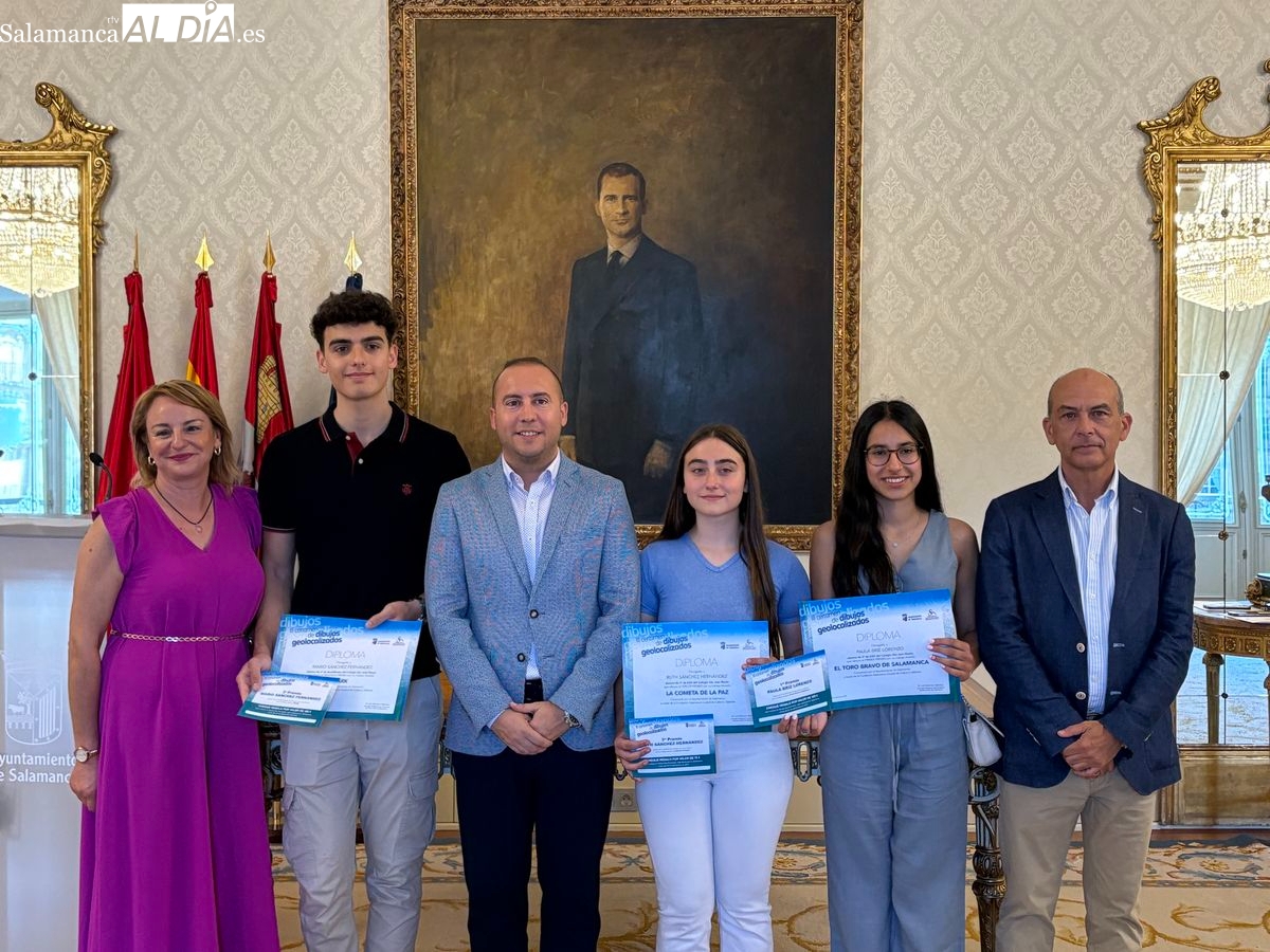 FOTOS | Premios para los escolares salmantinos que mejor se orientan con dibujos geolocalizados 