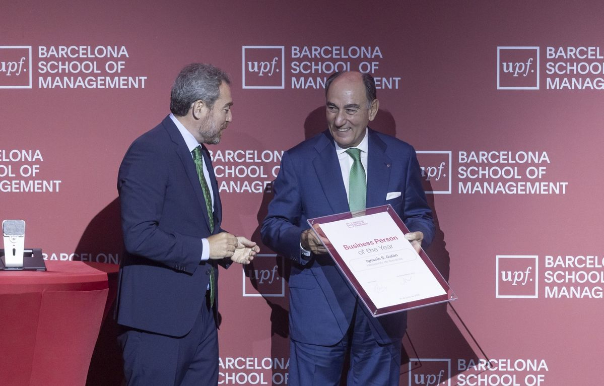 La UPF Barcelona School of Management premia el liderazgo con valores de Ignacio Galán, presidente de Iberdrola