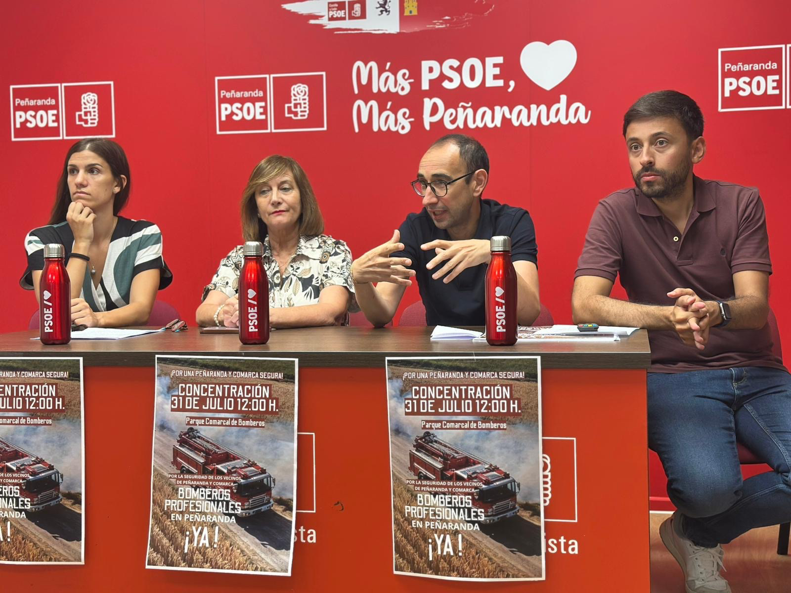 El PSOE comarcal se reúne en un encuentro de trabajo con el parque de bomberos como prioridad