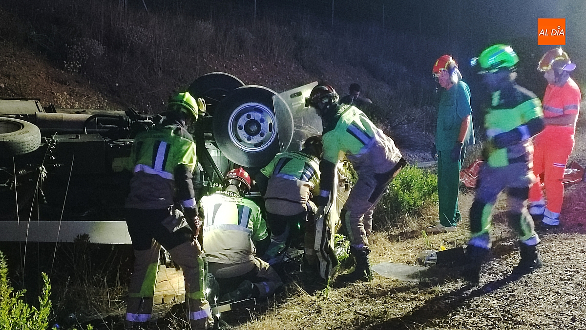 Dos heridos en un accidente de tráfico en la A-62 a la altura de La Fuente de San Esteban