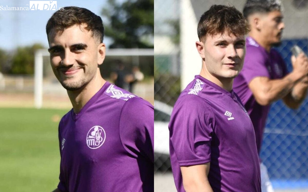 FOTOS | Hugo Parra y Hugo Marcos ya entrenan con el Salamanca UDS bajo la intensidad que impone Jorge García