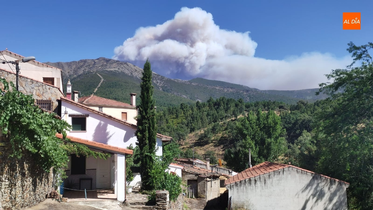 Preocupación en lugares como Vegas de Domingo Rey ante el grave incendio en Las Hurdes