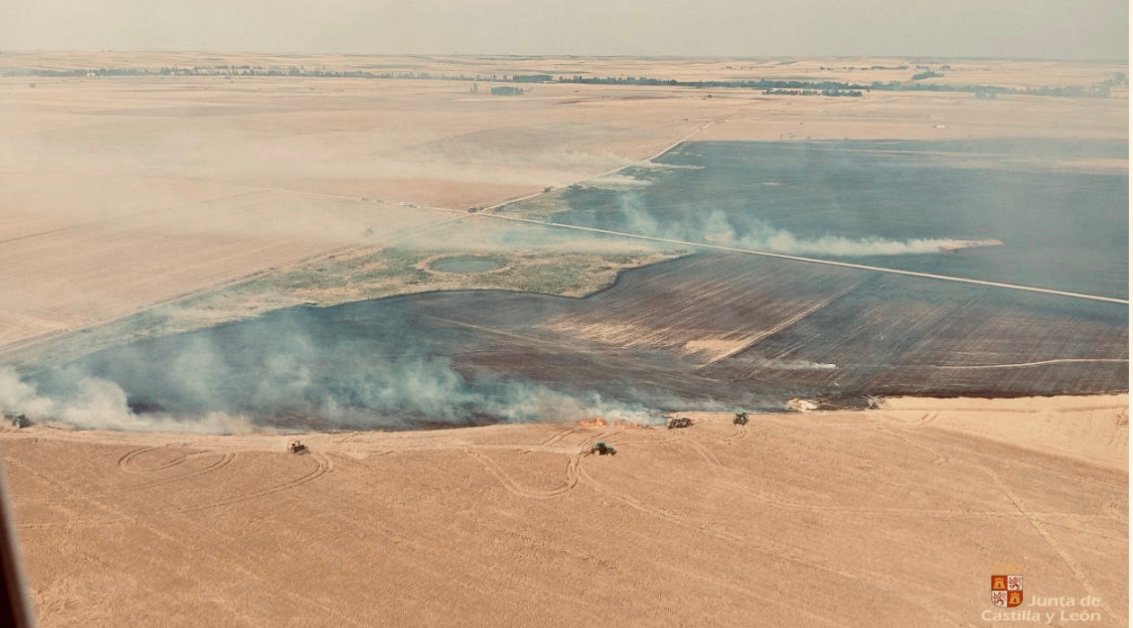 El incendio de Malpartida devoró 168 hectáreas en apenas tres horas