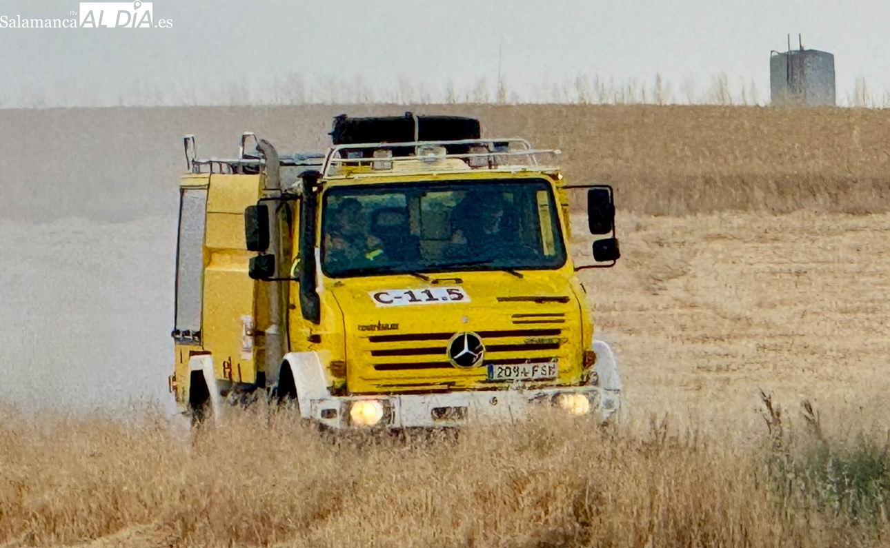 Extinguido un incendio en una tierra de cultivo en Bóveda del Río Almar