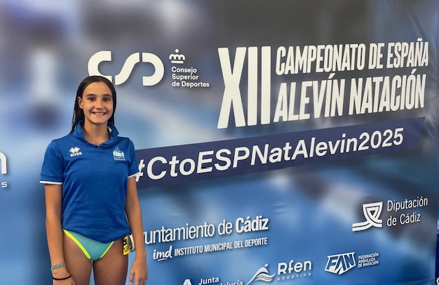 La nadadora salmantina Paula Martínez, finalista en el Campeonato de España Alevín