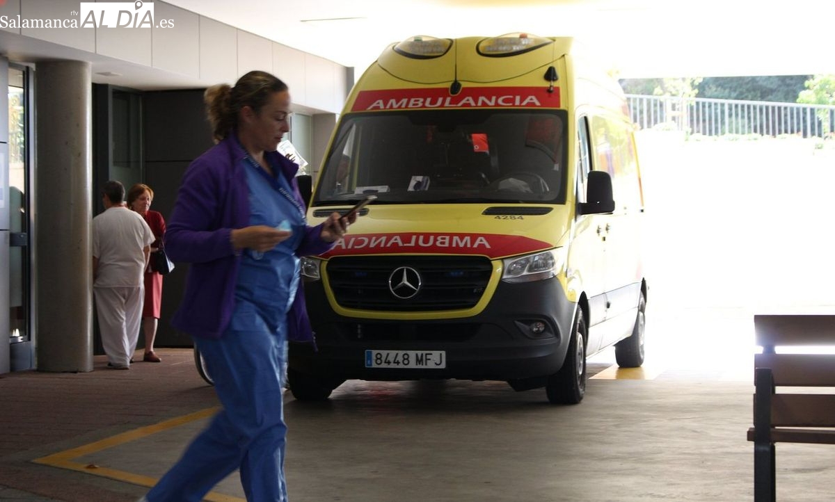 Un joven motorista, trasladado al hospital de Salamanca tras una colisión en Calvarrasa de Abajo