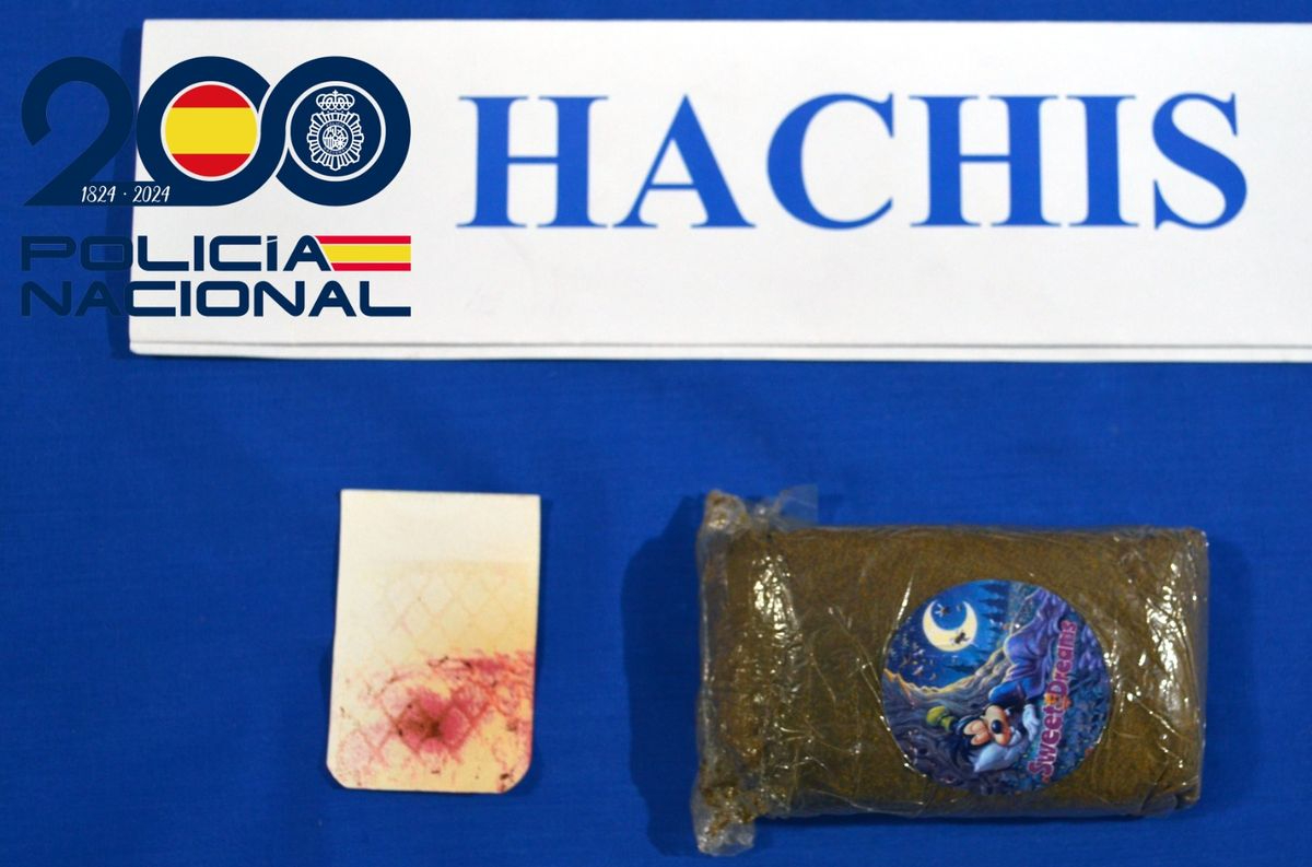 Detenido un hombre en Salamanca con una tableta de hachís de casi 100 gramos