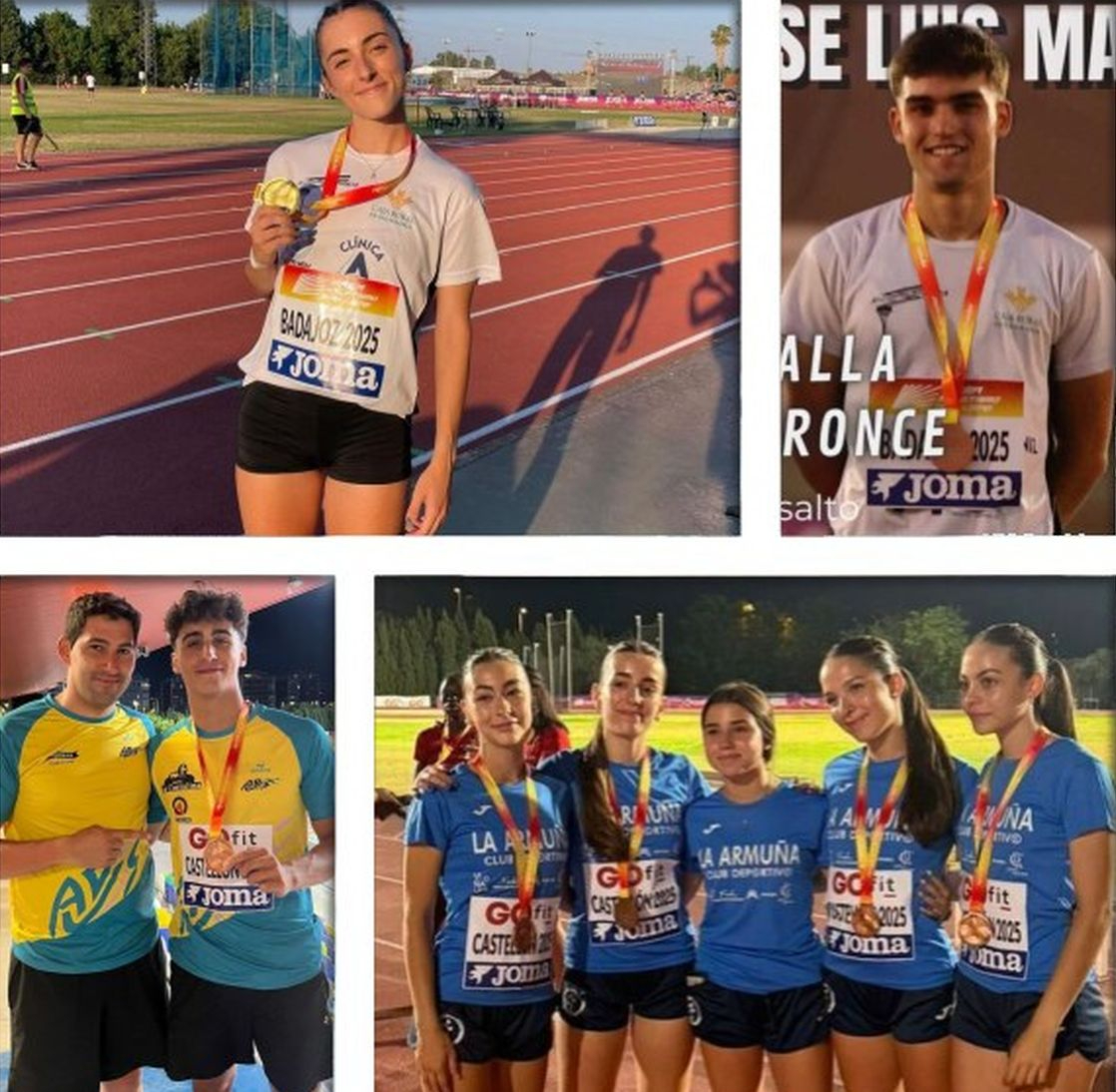 El atletismo salmantino consigue cuatro medallas en los nacionales sub-18 y sub-23 con un oro para Rocío Garrido