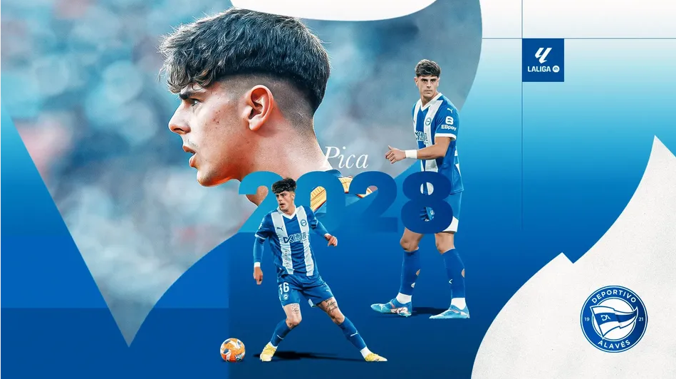 Adrián Pica renueva con el Alavés hasta 2028