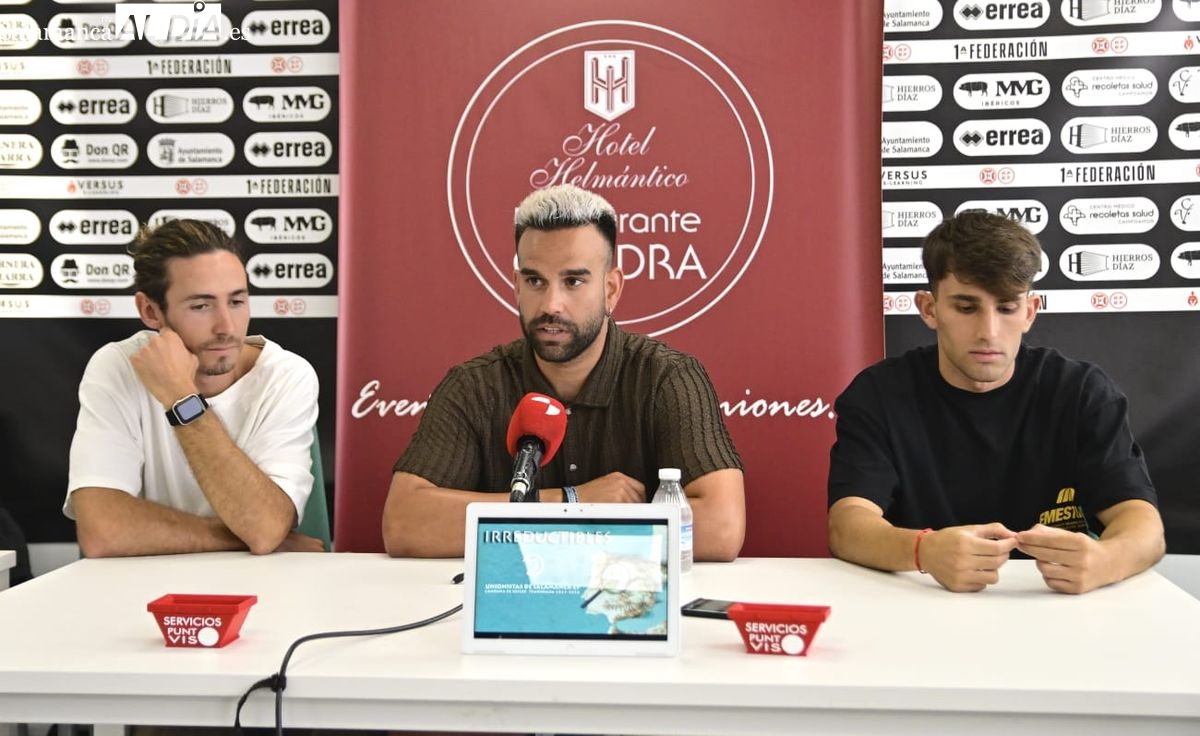Aarón Piñán y Juanma Valentín, presentados como nuevos jugadores de Unionistas de Salamanca