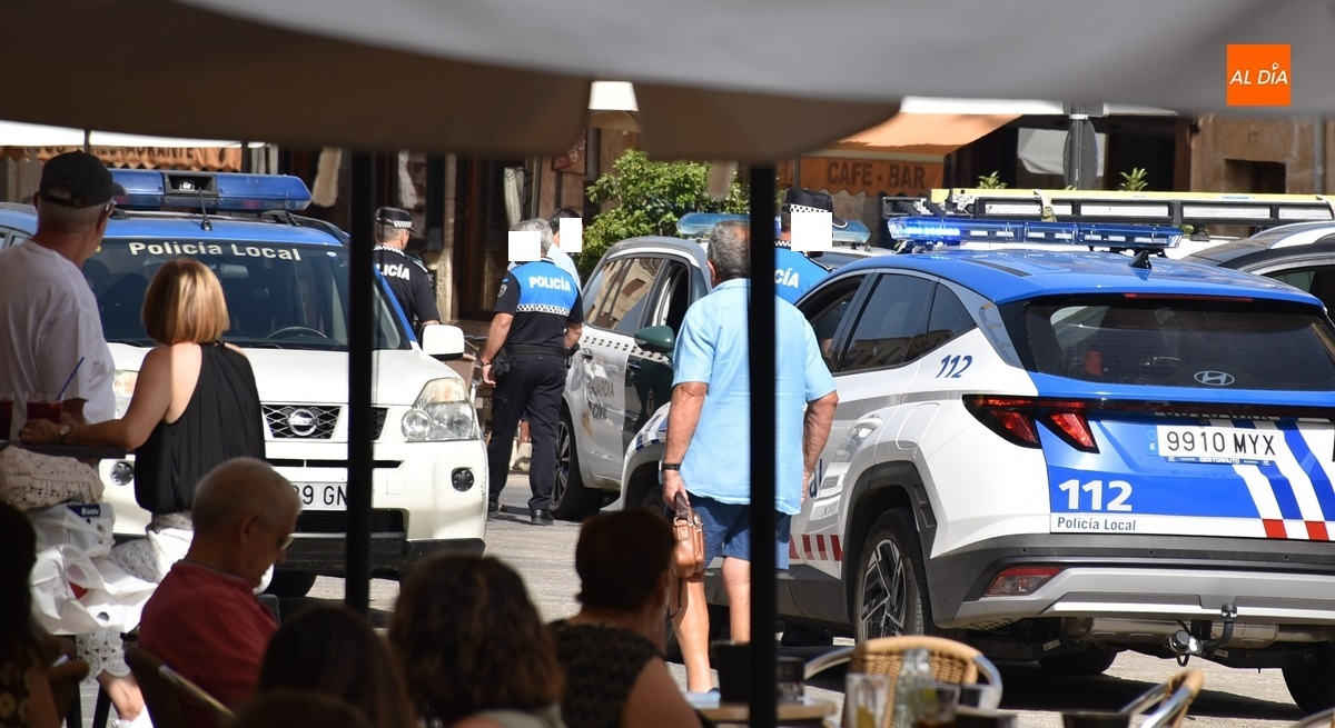 Un agente de la Policía Local es agredido por un conductor en plena Plaza Mayor