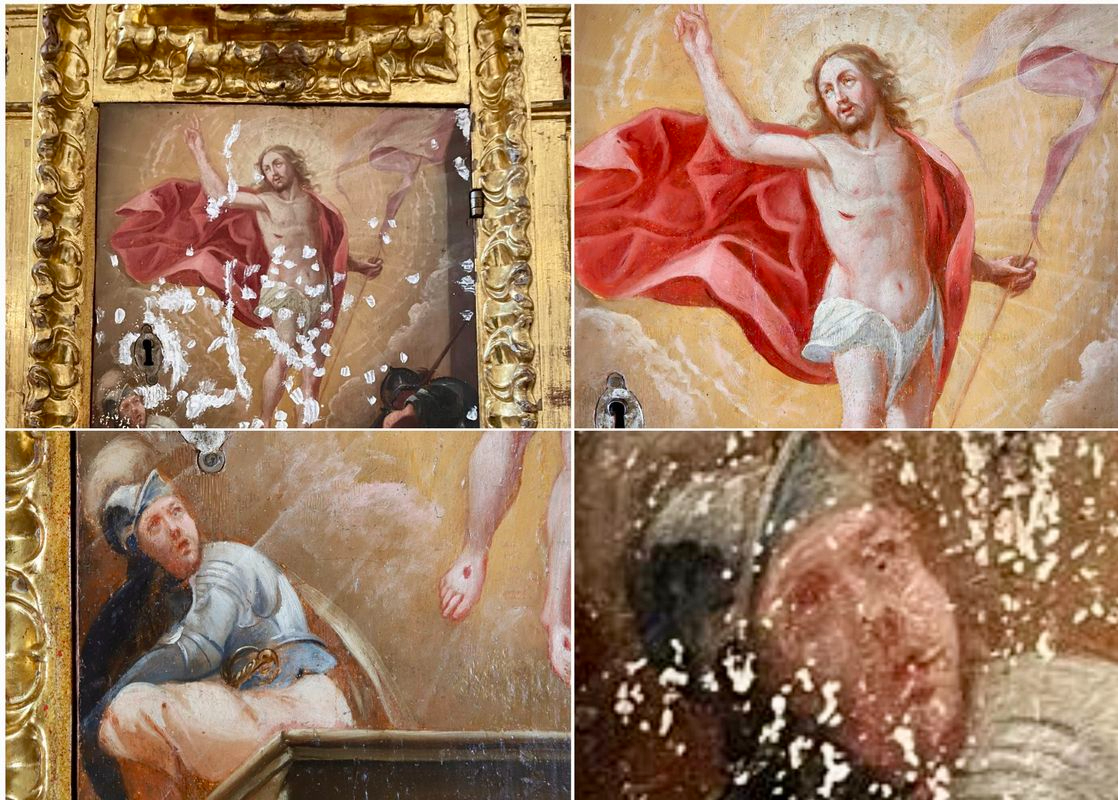 La Basílica de la Anunciación recupera el esplendor de la puerta de su sagrario del siglo XVII y los ángeles del púlpito