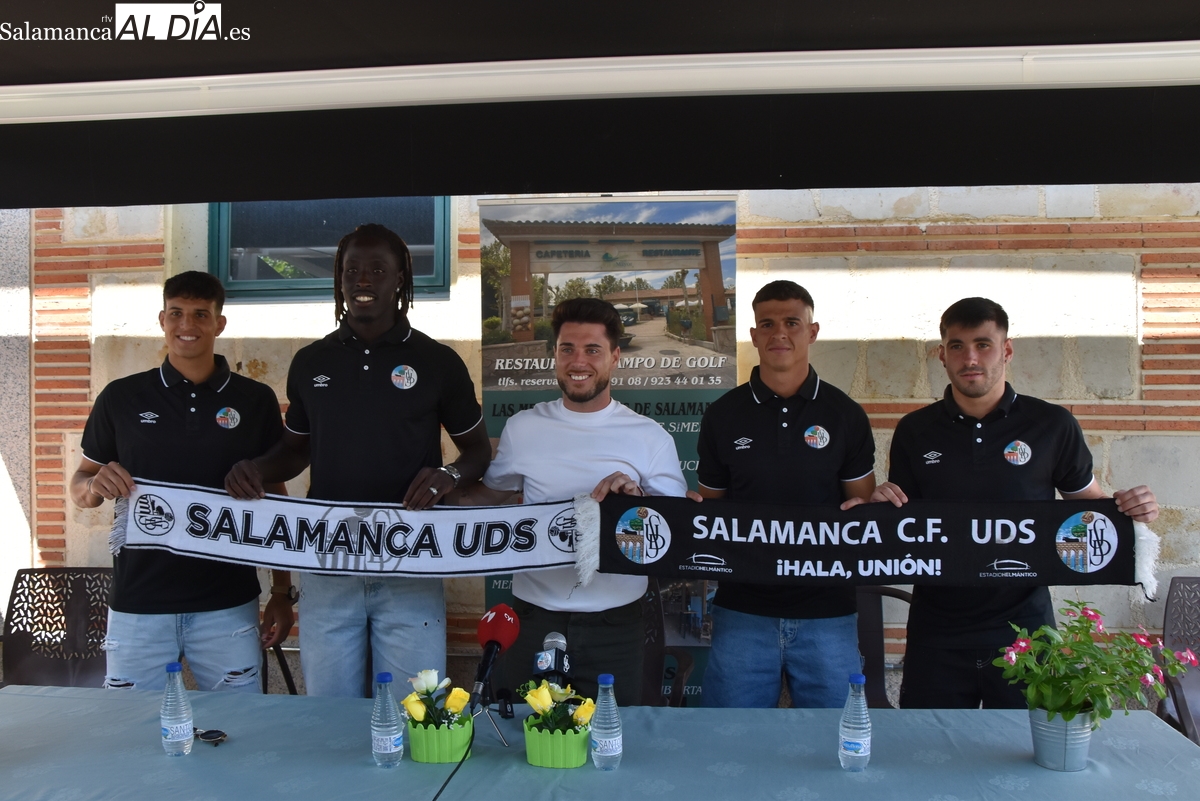 Ilusión renovada en el Salamanca UDS con la presentación de Barrera, Lara, Rivas y Mendes