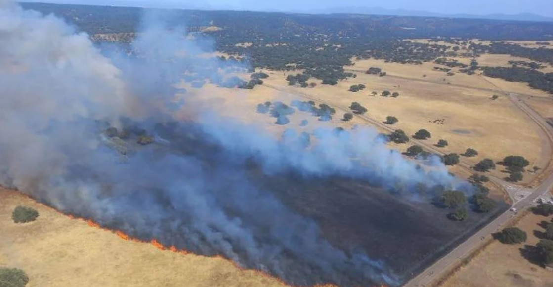 Importante despliegue por incendio forestal en Carpio de Azaba