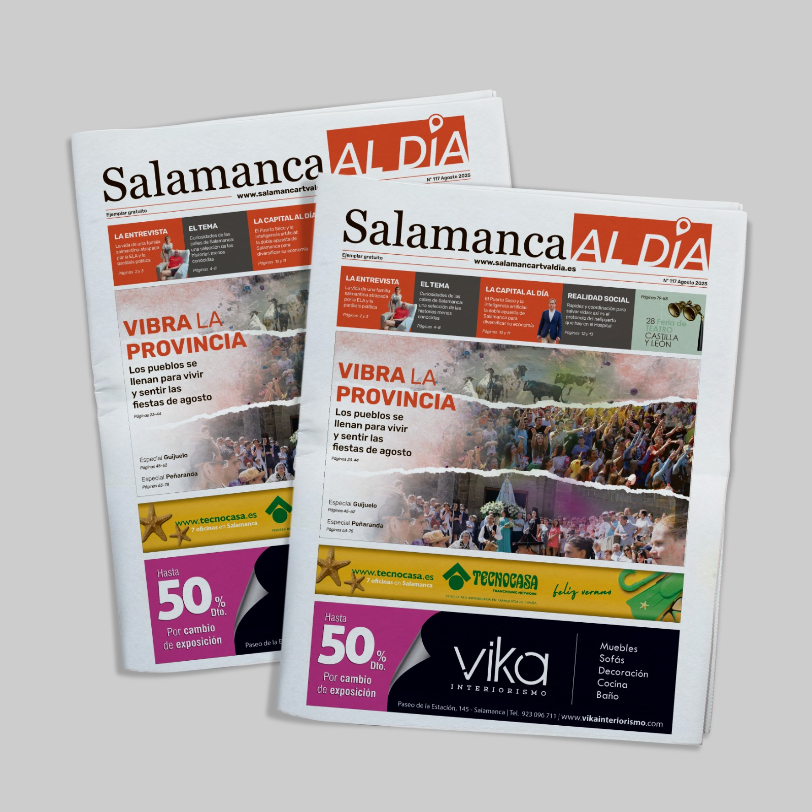 Este miércoles sale a la calle el número de agosto del periódico de papel SALAMANCA AL DÍA
