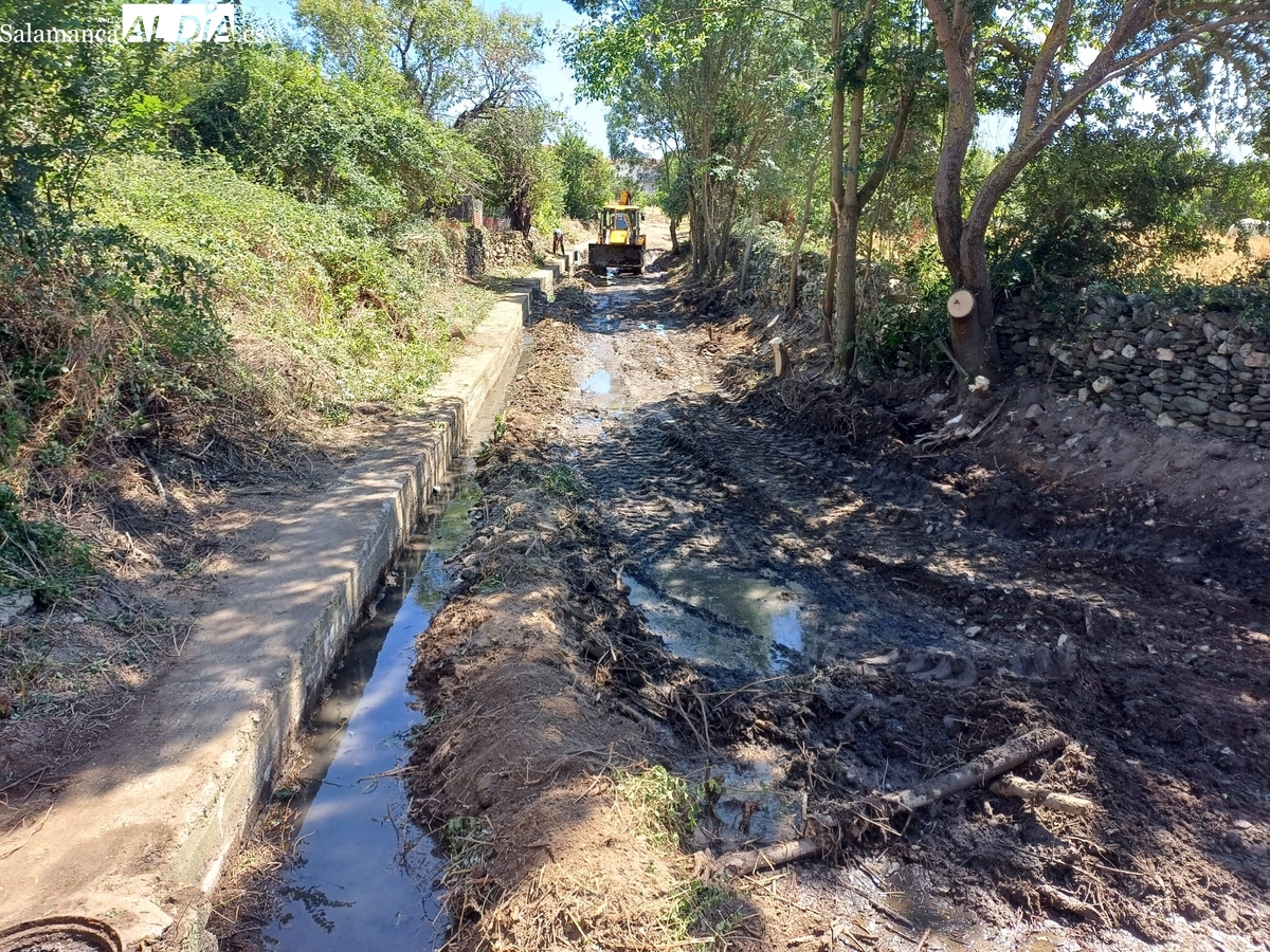 Hinojosa de Duero acomete la limpieza de la rivera y el desatasco del desagüe general con ayuda de la Diputación