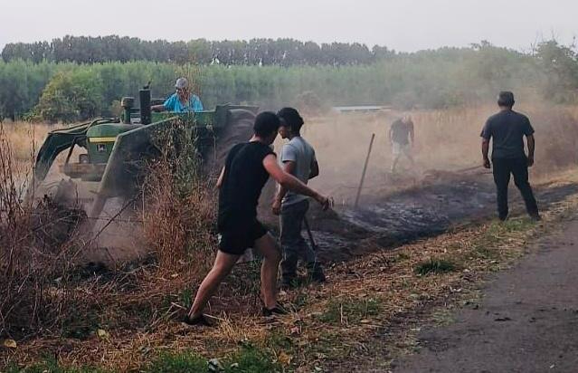 Vecinos de Águeda apagan un conato de incendio presumiblemente provocado