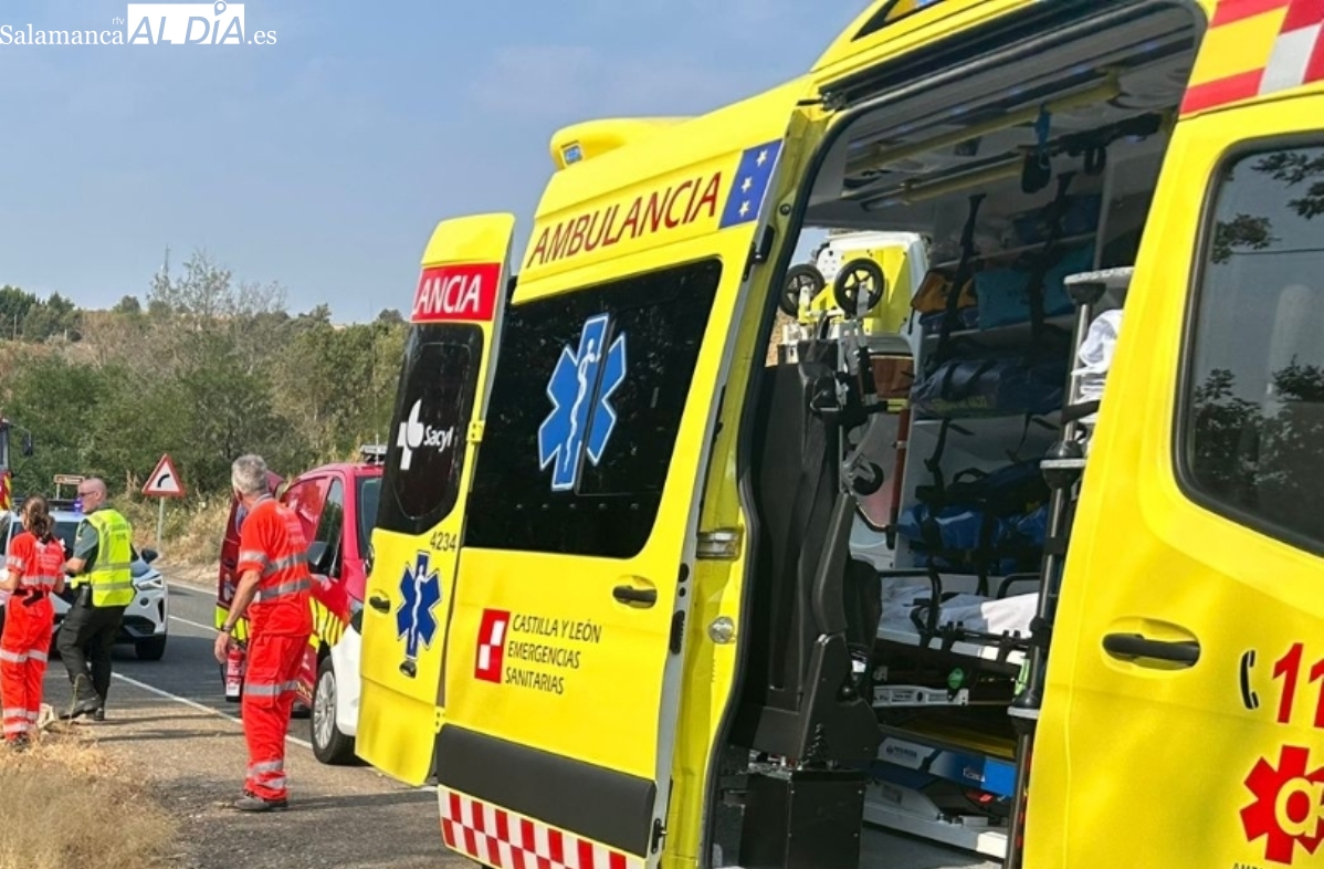 Dos heridos tras sendas colisiones entre coches en Carrascal de Barregas y en Salamanca capital