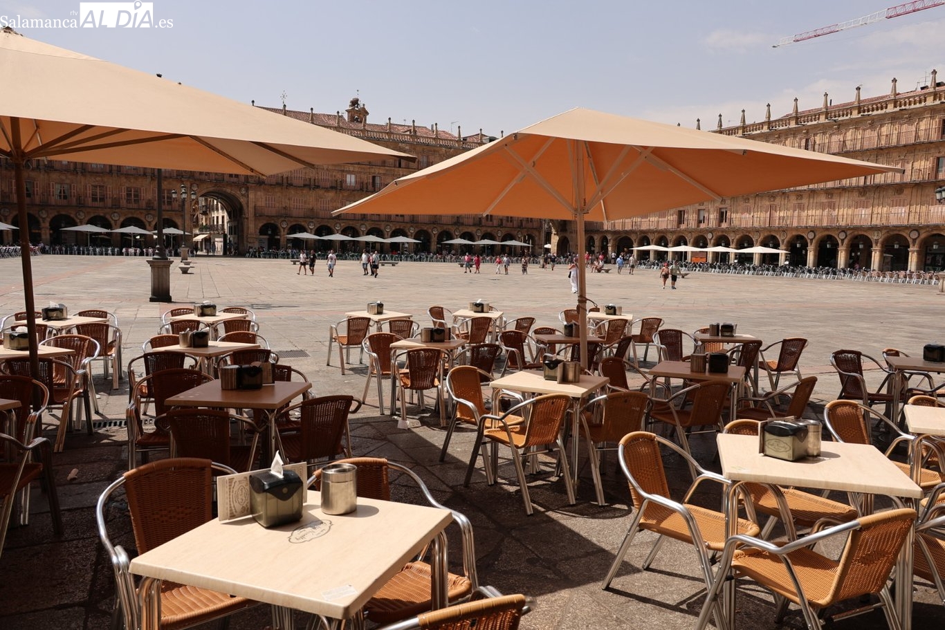 Detenido un hombre en la Plaza Mayor tras agredir a un camarero