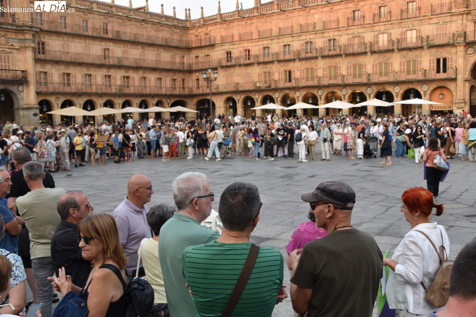 FOTOS Y VÍDEO | Decenas de salmantinos piden en la Plaza Mayor la dimisión de Mañueco y Quiñones por la gestión de los incendios 
