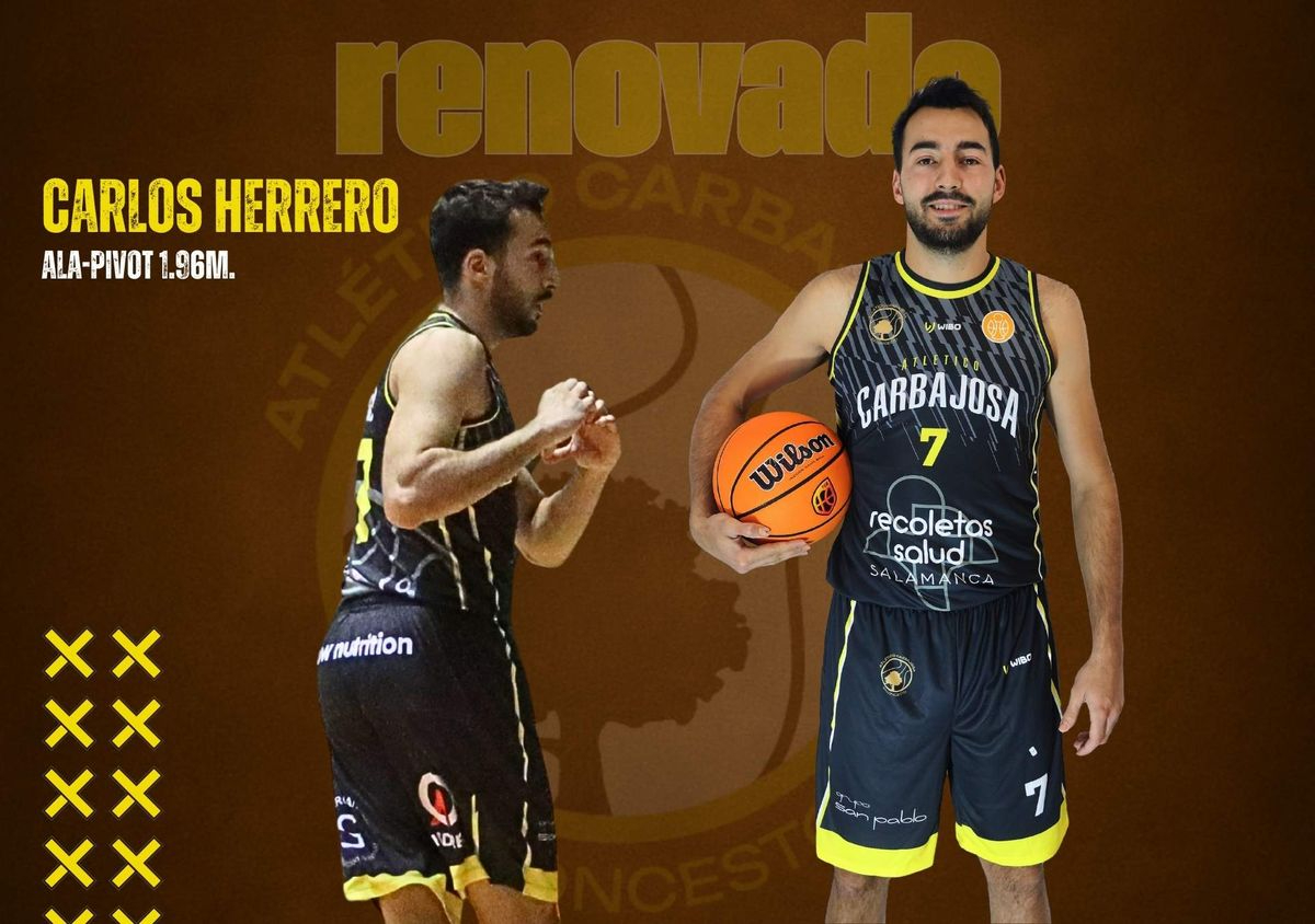 Carlos Herrero, buque insignia del Recoletas Salud Carbajosa, renueva una temporada más