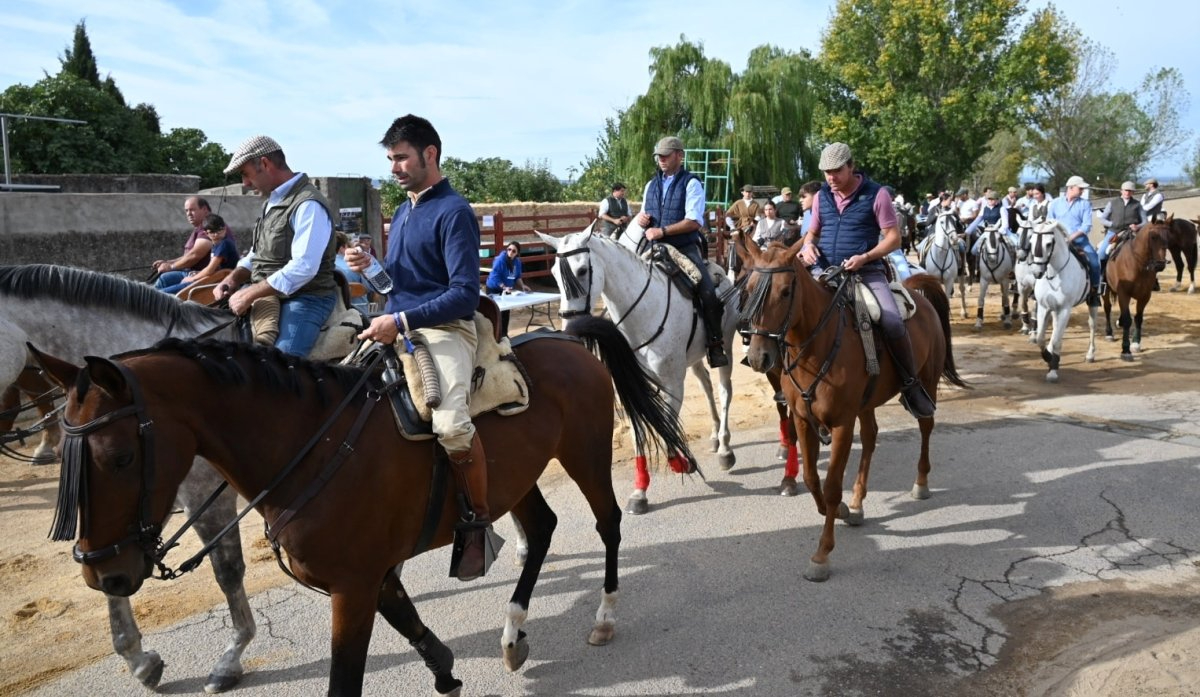 Unas 120 personas participan a pie y a caballo en el paseo solidario de las fiestas de Pedrotoro