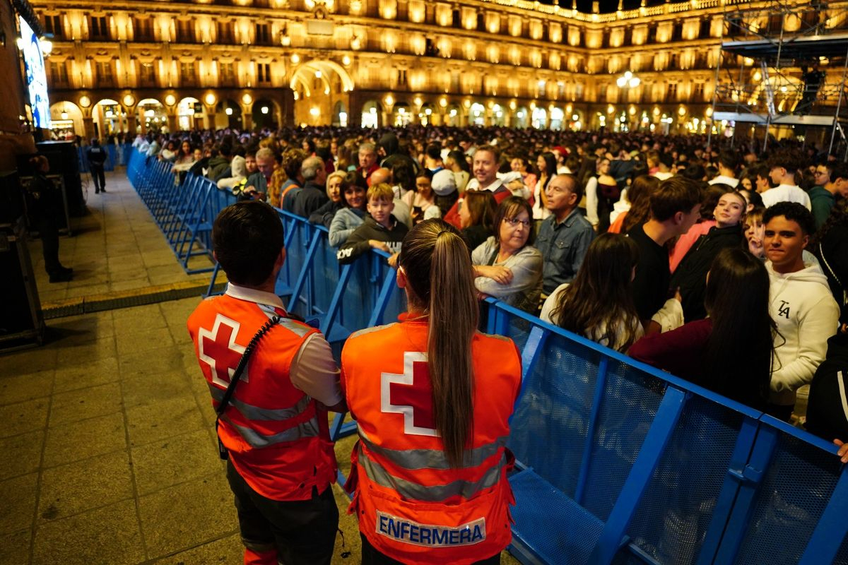 El concierto de Europe concentra casi la mitad de las atenciones sanitarias de Cruz Roja en las Fiestas de Salamanca