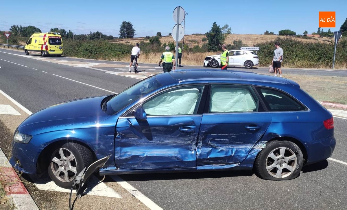Una mujer resulta herida en el choque de dos vehículos en el temido cruce de El Bodón